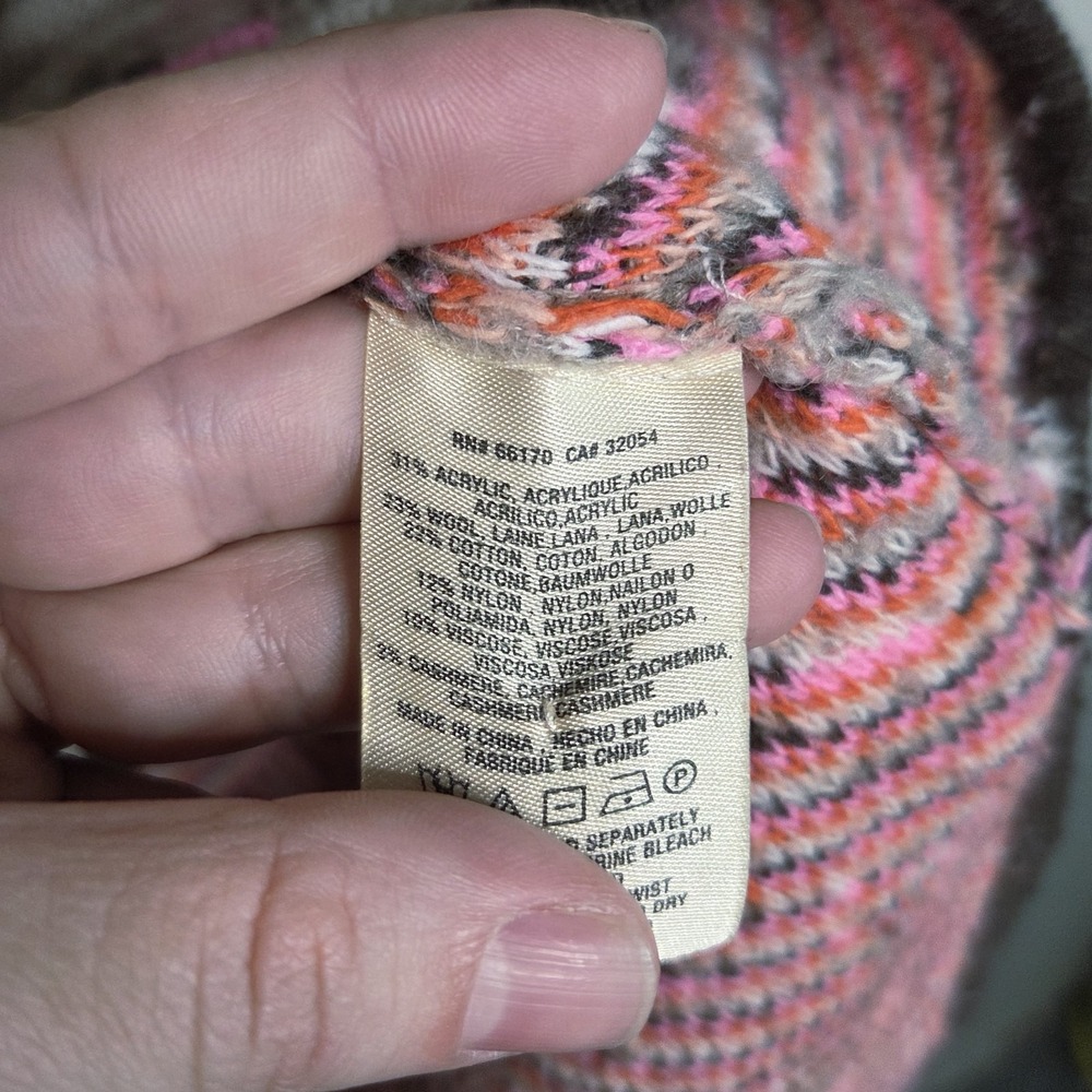 Sleeping On Snow Anthropologie Fair Isle Sweater XS/S Oversized Quarter Zip Nord - Picture 5 of 10